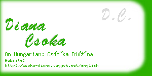 diana csoka business card